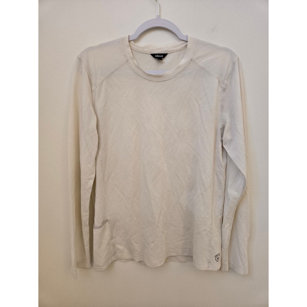 Allbirds Womens Medium Merino Wool Waffle Knit Performance Long Sleeve Shirt